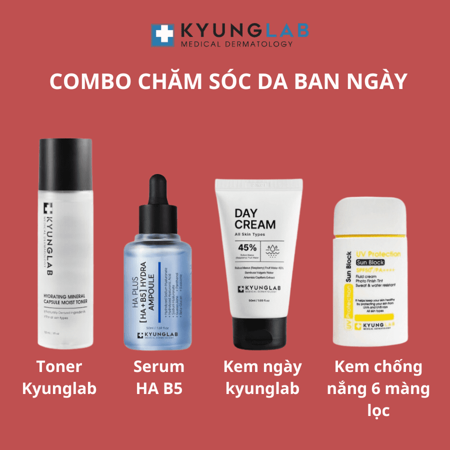 Combo Ban Ngày Kyunglab Da Xinh Sáng Khỏe - Nhập Khẩu Chính Ngạch Có Tem Phụ Tiếng Việt Có VAT, Có Tem Chống Hàng Giả - Mẫu Mới 2024