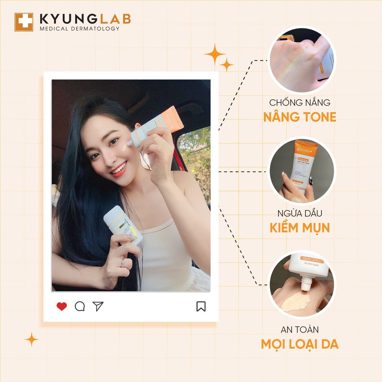 Kem Chống Nắng Nâng Tone Kyung Lab 50ml Kem Chống Nắng Nâng Tone Kyung Lab 50ml