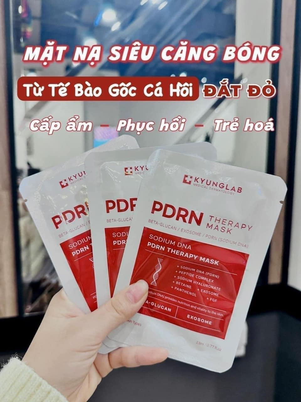 Combo 5 Miếng Mặt Nạ Kyung Lab PDRN Therapy Mask (Miếng 23ml) Combo 5 Miếng Mặt Nạ Kyung Lab PDRN Therapy Mask (Miếng 23ml)