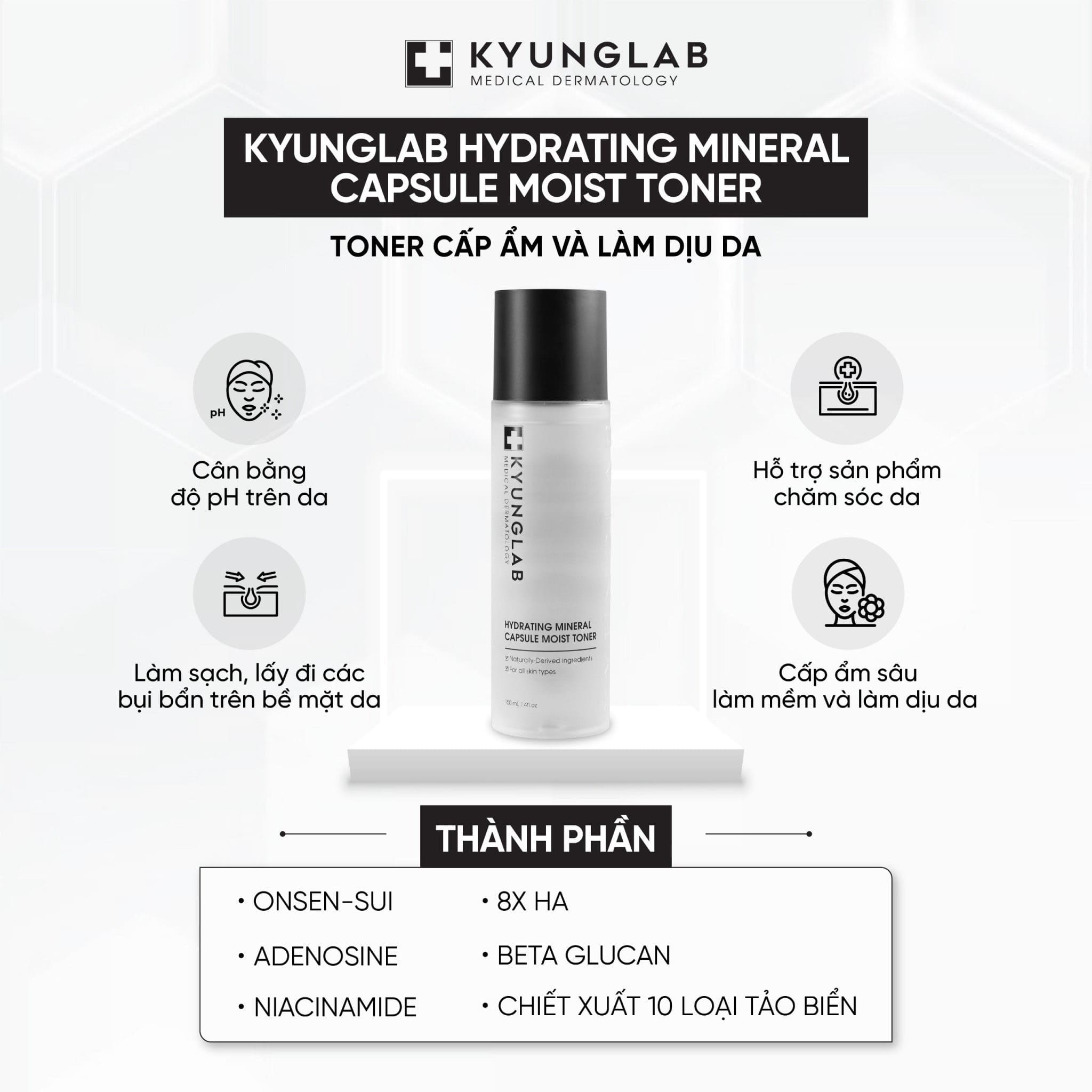 Toner KyungLab Hydrating Mineral Capsule Moist - cấp ẩm làm dịu da Toner KyungLab Hydrating Mineral Capsule Moist - cấp ẩm làm dịu da